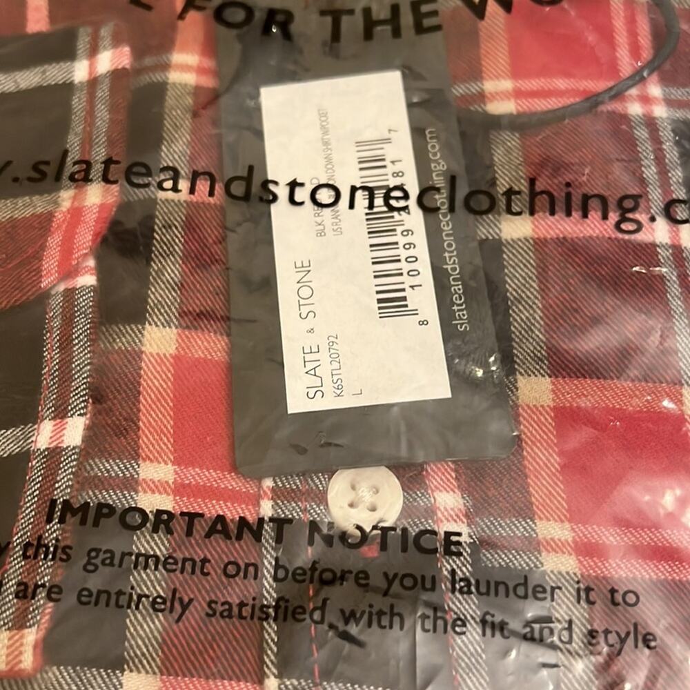 Slate & Stone Flannel Long Sleeve Shirt Size L - Picture 5 of 7